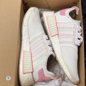Adidas White and Pink Athletic Shoes